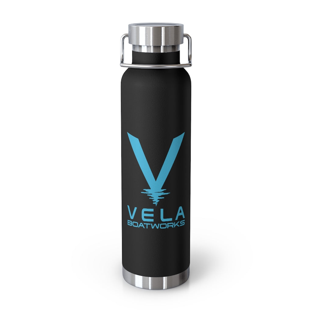 Vela Blue Logo 22oz Vacuum Insulated Bottle