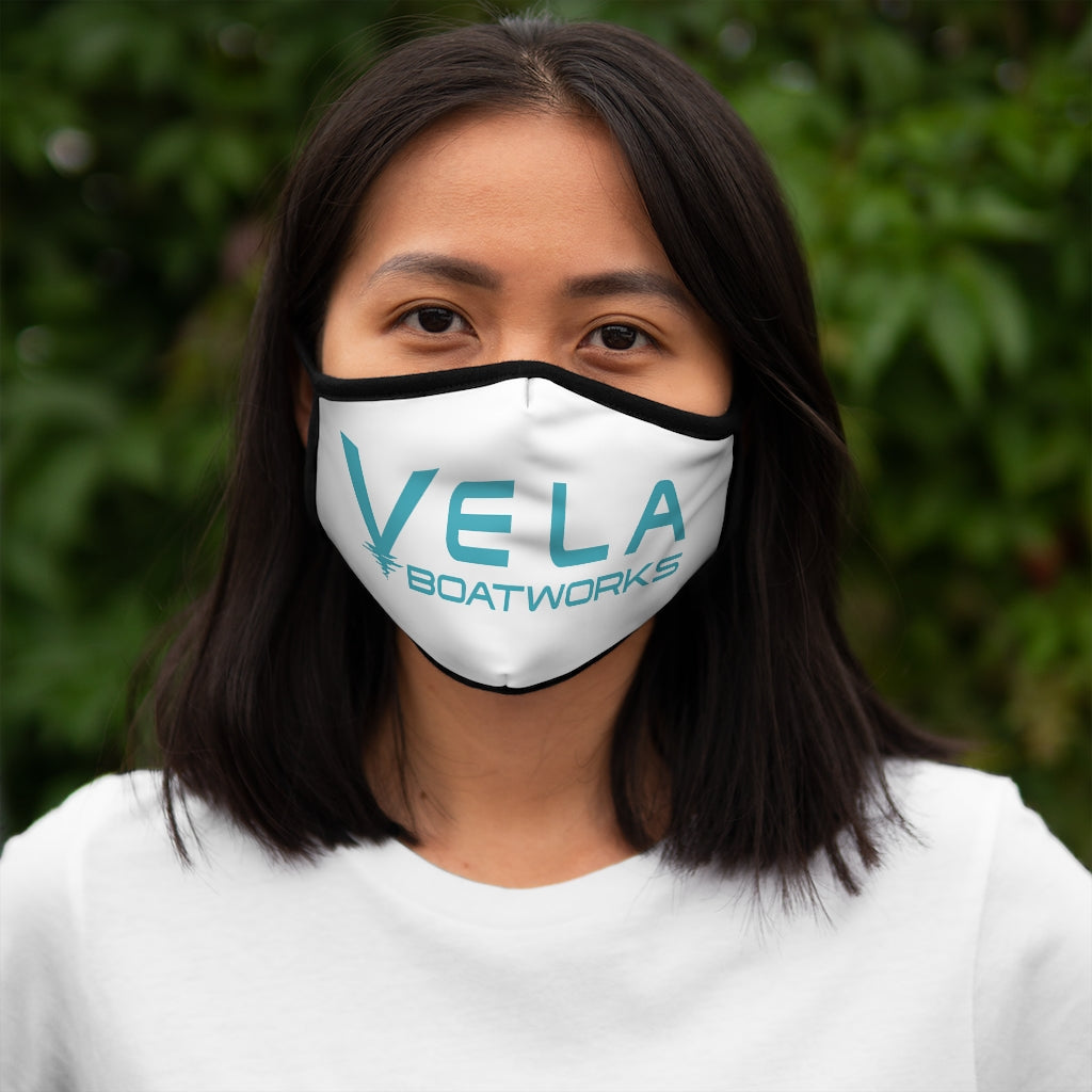 Vela Teal Fitted Polyester Face Mask