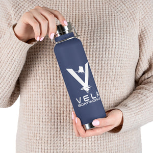Vela Sailfish White Logo 22oz Vacuum Insulated Bottle