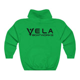 Vela Black Logo Unisex Heavy Blend™ Hooded Sweatshirt