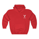 Vela White Logo Unisex Heavy Blend™ Hooded Sweatshirt