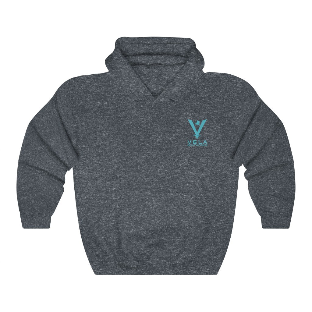 Vela Teal Logo Unisex Heavy Blend™ Hooded Sweatshirt