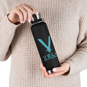 Vela Teal Logo 22oz Vacuum Insulated Bottle