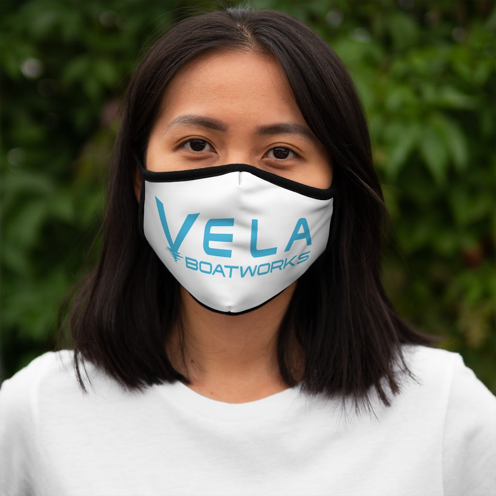 Vela Blue Fitted Polyester Face Mask